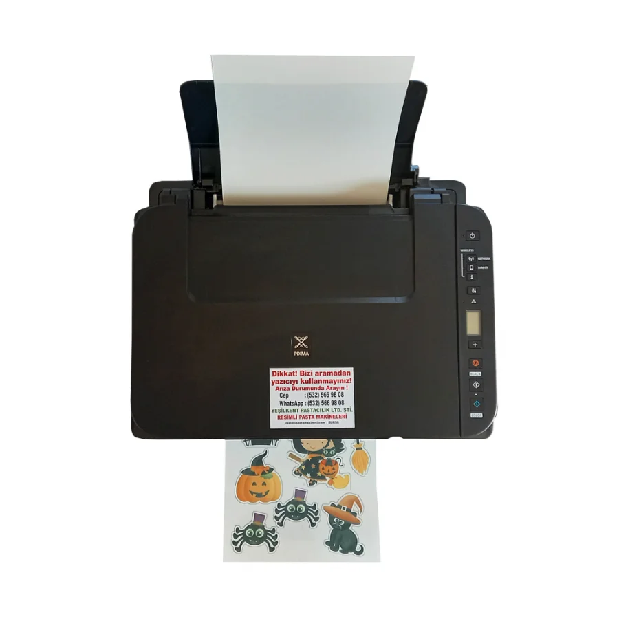 TAM TAKIM | Wi-Fi + Tarayıcı + Fotokopi Renkli Resimli Pasta Makinesi - Görsel 7